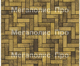 Тротуарная плитка Выбор Паркет Б.4.П.6 Листопад Гранит Янтарь