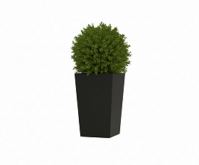 Кашпо Concretika Коник 40x40x70 Идеально черный