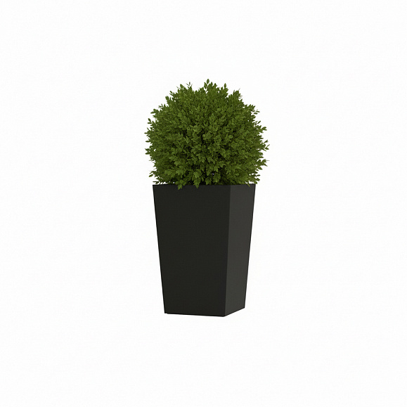 Кашпо Concretika Коник 40x40x70 Идеально черный фото 2