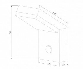 Уличный светильник Elektrostandard Sensor IP54 (с датчиком движения) 1541 TECHNO LED черный