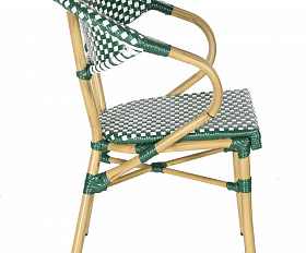Плетеный стул Грас 4SIS из искусственного ротанга, цвет зеленый