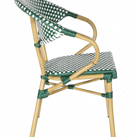 Плетеный стул Грас 4SIS из искусственного ротанга, цвет зеленый фото 3