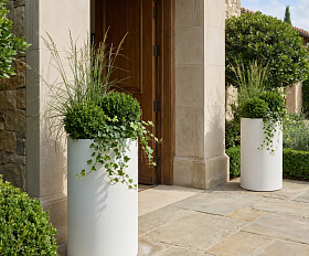 Кашпо Concretika Тюб Макси D40H60 Снежный