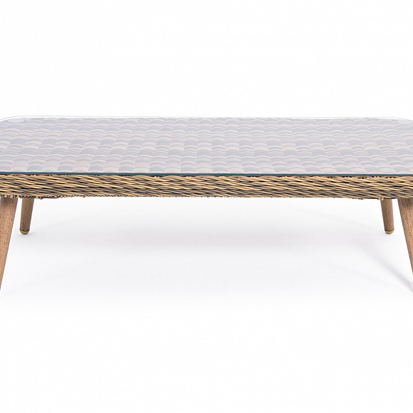 Прованс столик журнальный из ротанга, цвет соломенный фото 3