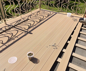 Террасная доска Экодэк Брайт Вельвет Кантри, цвет Пшеничный