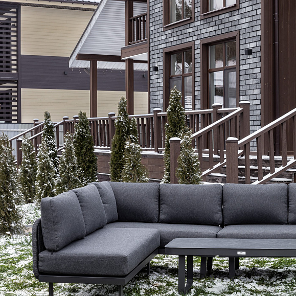 Лаунж-зона Adrian Royal Family с угловым диваном из алюминия фото 4