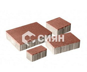Тротуарная плитка Сиян Бавария П24-6 60 мм Красный