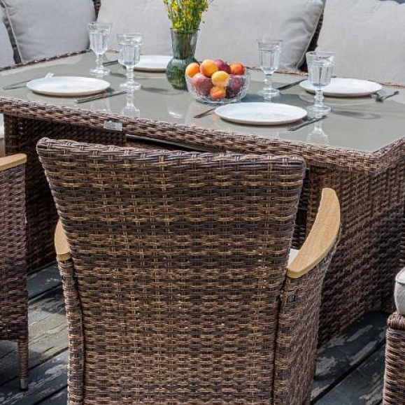 Угловой комплект Zorro Wood Double Royal Family из искусственного ротанга, цвет коричневый фото 2