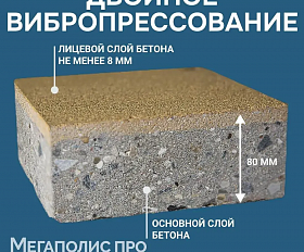 Пошаговая плита для дорожек 900х300х80 мм Серый с черным гранит