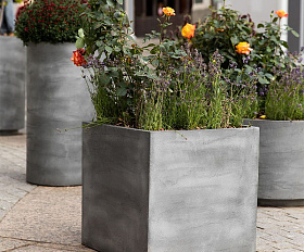 Кашпо Concretika Cube 40x40x40 Concrete Grey Light