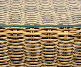 Боно журнальный столик из искусственного ротанга, цвет соломенный