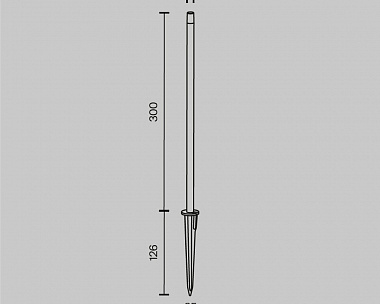 Ландшафтный светильник Spear Maytoni O441FL-L1GF3K цвет Графит