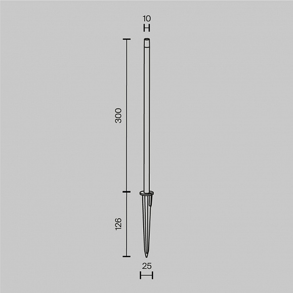 Ландшафтный светильник Spear Maytoni O441FL-L1GF3K цвет Графит фото 6