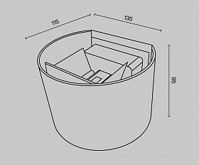 Архитектурная подсветка Fulton 3000К 6Вт IP 54 Maytoni O573WL-L6GR цвет Серый