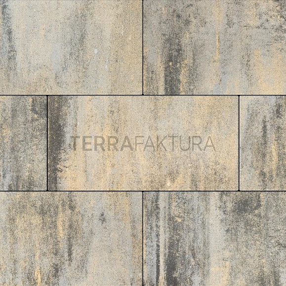 Тротуарная плитка Terrafaktura Урбан 600x300x80 мм Теплый сланец фото 1