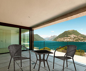 Комплект плетеной мебели T25A/Y137C-W53 Brown 2Pcs