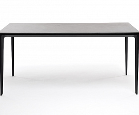 Малага обеденный стол из HPL 160х80см, цвет серый гранит, каркас черный