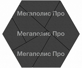 Тротуарная плитка Выбор Оригами Б.4.Фсм.8 80 мм Стандарт Черный