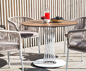 Обеденная группа Диего 4SIS из роупа (веревки), цвет бежевый