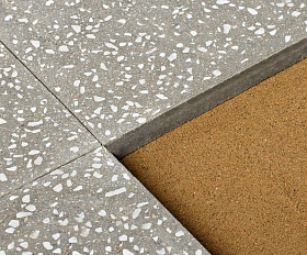 Тротуарная плитка 342 Механический завод Квадрат 500х500х40 мм шлифованная с мраморной крошкой цвет Серый