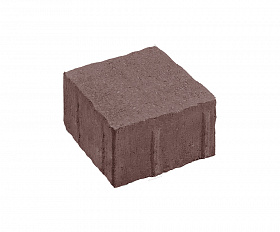 Тротуарная плитка Нобетек квадрат Антик 3К8Ф 140x140x80 мм красно-коричневая