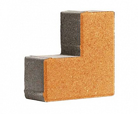 Тротуарная плитка 342 механический завод Уголок 200x200x80мм Оранжевый