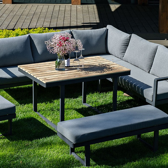 Набор для лаунж зоны из алюминия TOPA с обеденным столом Joygarden фото 1