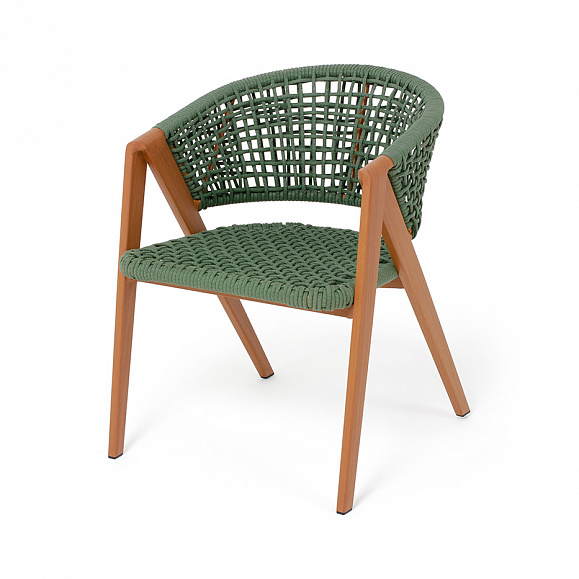 Амстердам плетеный стул из искусственного ротанга, цвет зеленый фото 1