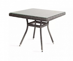 Плетеный стол Айриш 4SIS из искусственного ротанга, цвет графит