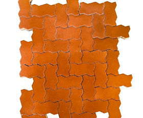 Тротуарная плитка Braer Волна 60 мм Красный