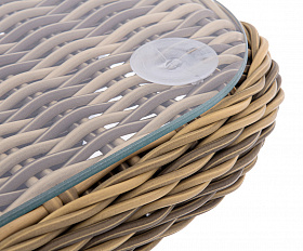 Прованс столик журнальный из ротанга, цвет соломенный