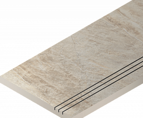 Керамогранитная ступень Italon Манетик X2 Уайт Бортик 30X60 Грип Пр