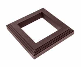 Юбка столба ограждения Экодэк Спирит 190х190х30 мм, цвет Шоколад