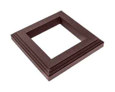Юбка столба ограждения Экодэк Спирит 190х190х30 мм, цвет Шоколад