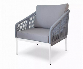 Кресло Канны 4SIS из роупа (веревки), цвет светло-серый