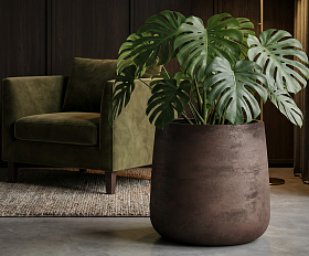 Кашпо Concretika Коне D24 H26 Кофе