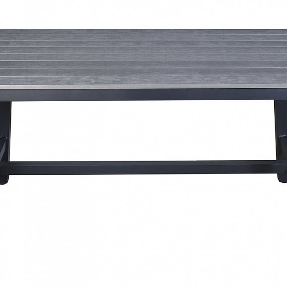 Сан Ремо стол обеденный из ДПК, каркас алюминиевый темно-серый фото 2