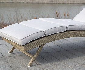 Лиссабон шезлонг из искусственного ротанга, цвет соломенный
