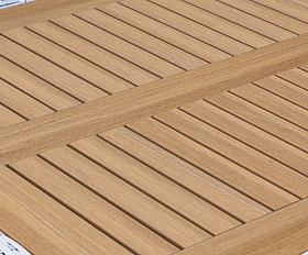 Обеденный стол Amelia Royal Family из искусственного ротанга 90 см, цвет бежевый