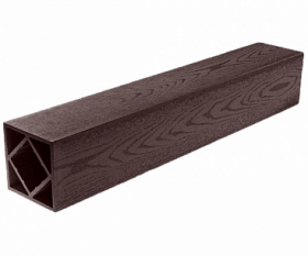 Столб ограждения Экодэк Спирит 120х120 мм, цвет Шоколад