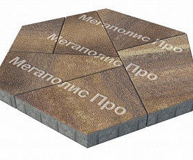 Тротуарная плитка Выбор Оригами Б.4.Фсм.8 80 мм Листопад Гранит Мокко