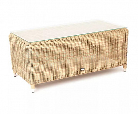 Журнальный столик Кон Панна 4SIS из искусственного ротанга, цвет соломенный