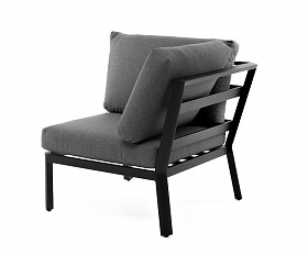 Париж модуль диванный алюминиевый угловой, цвет серый