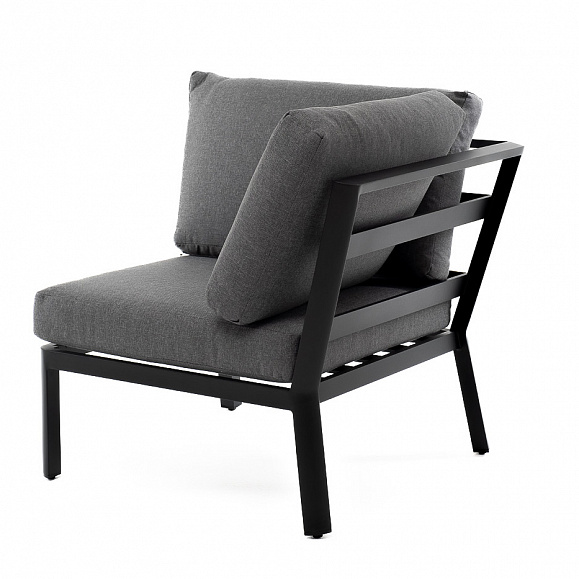 Париж модуль диванный алюминиевый угловой, цвет серый фото 3