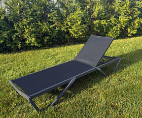 Шезлонг Enzo Royal Family из алюминия черный