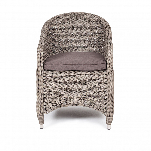 Равенна плетеное кресло из искусственного ротанга (гиацинт), цвет серый фото 2