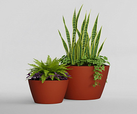 Кашпо Concretika Боул D80H45 Терракота 110 252