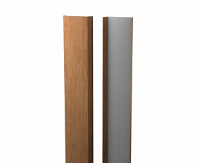 Планка декоративная (нащельник) Металлопрофиль Pekin PrintArt LightWalNut (светлый орех)