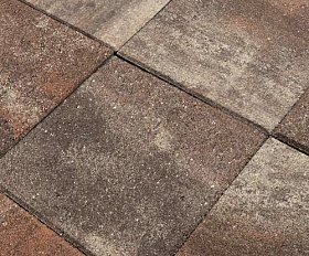 Тротуарная плитка Нобетек Квадрат 2К5ф 300x300x50 Колормикс №28 Мокко