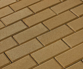 Брусчатка 342 механический завод Прямоугольник (кирпич) 200х100х40 мм Желтый